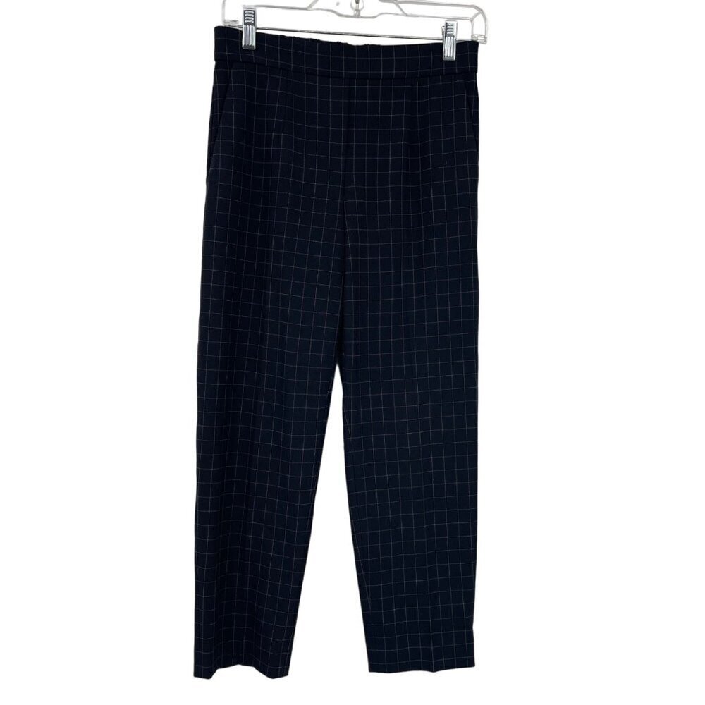 Aritzia‎ Babaton Conan Ankle Pants Women's 2 Plaid Pull On Flat Front